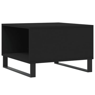 vidaXL Table basse noir 55x55x36,5 cm bois d'ingénierie