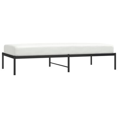 vidaXL Cadre de lit métal sans matelas noir 90x190 cm