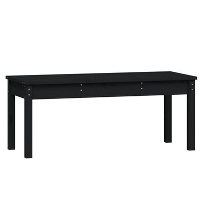 vidaXL Banc de jardin noir 109x44x45 cm bois massif de pin