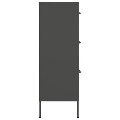 vidaXL Armoire à tiroirs Anthracite 80x35x101,5 cm Acier