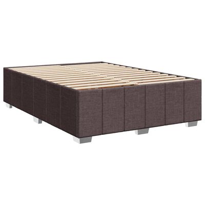 vidaXL Sommier à lattes de lit avec matelas Marron foncé 140x200 cm