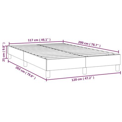 vidaXL Cadre de lit Cappuccino 120x200 cm Similicuir