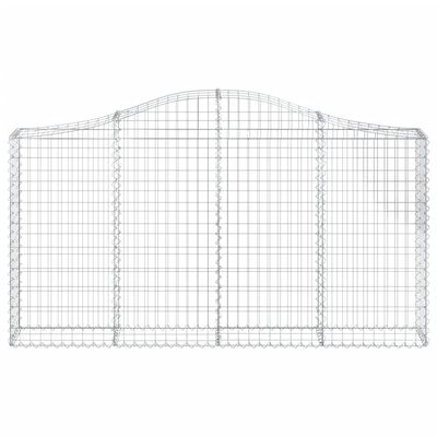 vidaXL Paniers à gabions arqués 11 pcs 200x30x100/120 cm Fer galvanisé