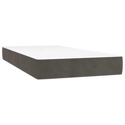 vidaXL Matelas de lit à ressorts ensachés Gris foncé 90x190x20 cm