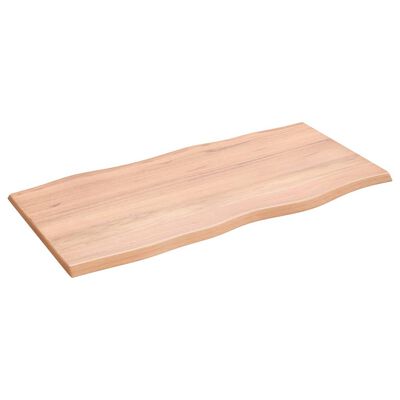 vidaXL Dessus de table bois chêne massif traité bordure assortie