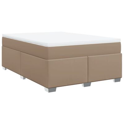 vidaXL Sommier à lattes de lit avec matelas Cappuccino 140x200 cm