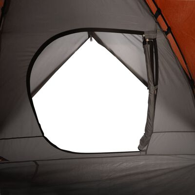 vidaXL Tente de camping à dôme 3 personnes orange imperméable