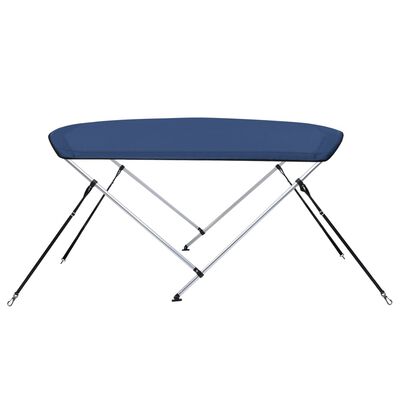 vidaXL Auvent bimini à 2 arceaux Bleu marine 150x120x110 cm