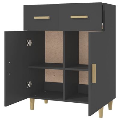 vidaXL Buffet Noir 69,5x34x89 cm Bois d'ingénierie