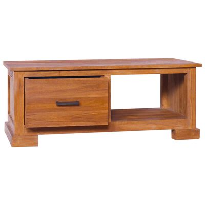 vidaXL Meuble TV 90x50x37 cm Bois de teck massif