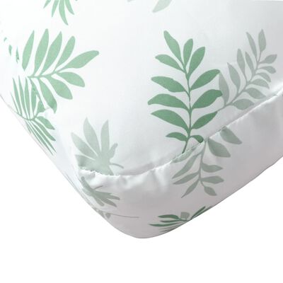 vidaXL Coussin de palette motif de feuilles 50x40x12 cm tissu