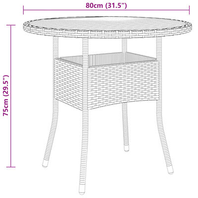 vidaXL Ensemble à manger de jardin 5 pcs Résine tressée Noir