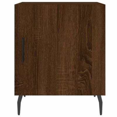 vidaXL Table de chevet chêne marron 40x40x50 cm bois d’ingénierie