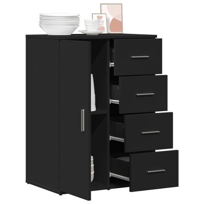 vidaXL Buffet noir 59x39x80 cm bois d'ingénierie