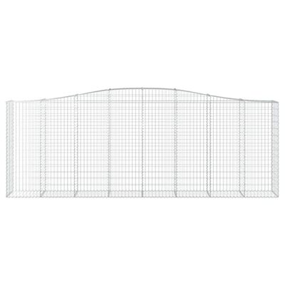 vidaXL Paniers à gabions arqués 15 pcs 400x50x140/160 cm Fer galvanisé