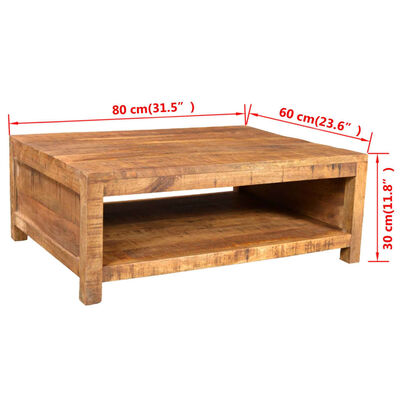 vidaXL Table basse Bois massif de manguier