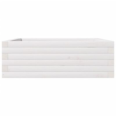 vidaXL Jardinière blanc 70x70x23 cm bois de pin massif