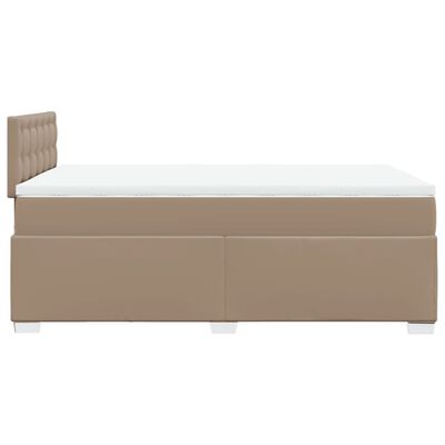 vidaXL Sommier à lattes de lit avec matelas Cappuccino 120x200 cm