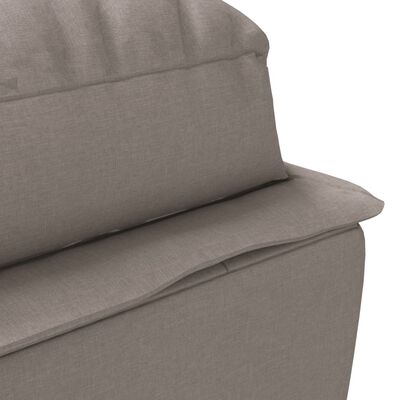 vidaXL Chaise longue avec coussins taupe tissu