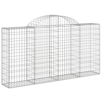 vidaXL Paniers à gabions arqués 10 pcs 200x30x100/120 cm Fer galvanisé