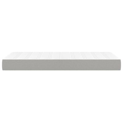 vidaXL Matelas de lit à ressorts ensachés Gris clair 90x190x20cm Tissu