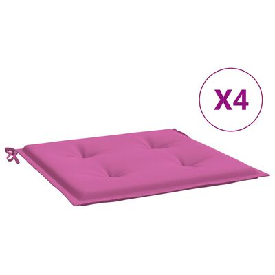 vidaXL Coussins de chaise de jardin lot de 4 rose 40x40x3 cm