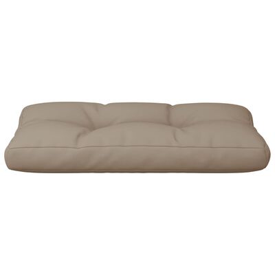 vidaXL Coussin de palette taupe 70x40x12 cm tissu