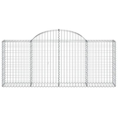 vidaXL Paniers à gabions arqués 7 pcs 200x30x80/100 cm Fer galvanisé