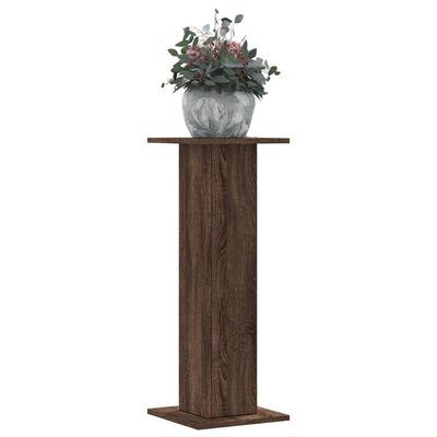 vidaXL Supports pour plantes 2 pcs chêne marron bois d'ingénierie