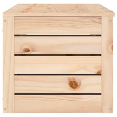 vidaXL Boîte de rangement 109x36,5x33 cm Bois massif de pin