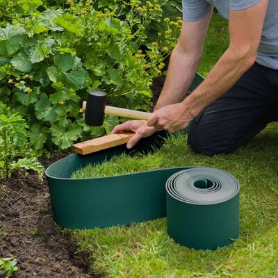 Nature Arête de bordure de jardin 0,15x10 m vert