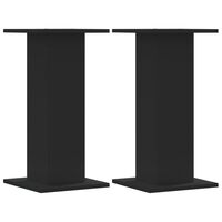 vidaXL Supports de haut-parleurs 2 pcs noir bois d'ingénierie