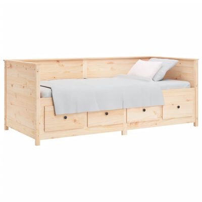 vidaXL Lit de jour sans matelas 75x190 cm bois de pin massif