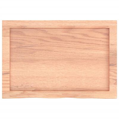 vidaXL Comptoir de salle de bain marron 60x40x(2-6) cm bois traité