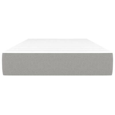 vidaXL Matelas de lit à ressorts ensachés Gris clair 80x200x20cm Tissu