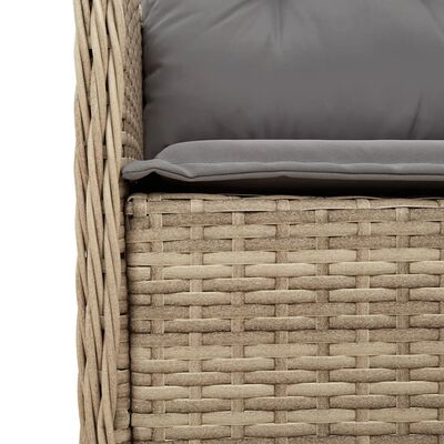 vidaXL Ensemble à manger de jardin avec coussins 5pcs Beige poly rotin