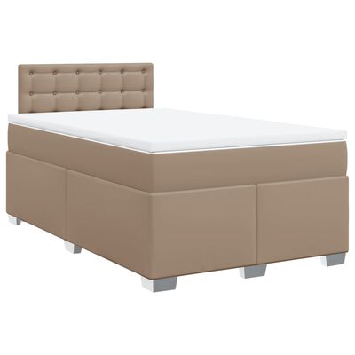 vidaXL Sommier à lattes de lit avec matelas Cappuccino 120x200 cm