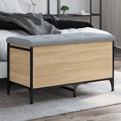 vidaXL Banc de rangement chêne sonoma 82x42x45 cm bois d'ingénierie