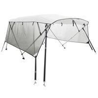 vidaXL Toit bimini à 3 arceaux parois en maille 183x(137-152)x137 cm