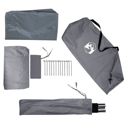 vidaXL Tente de camping tunnel 2 personnes gris et orange imperméable