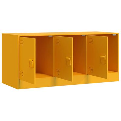 vidaXL Meuble TV jaune moutarde 99x39x44 cm acier