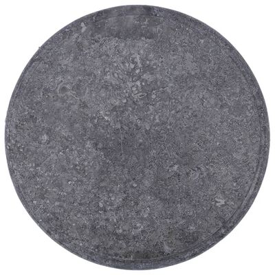 vidaXL Dessus de table Gris Ø40x2,5 cm Marbre