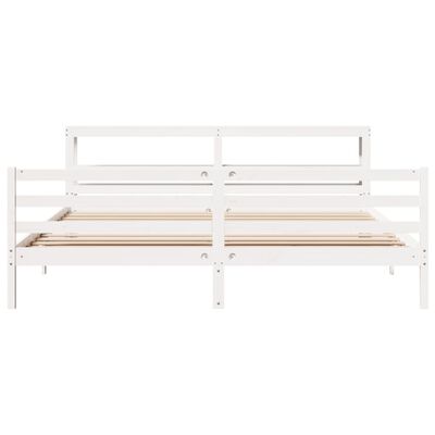 vidaXL Cadre de lit sans matelas blanc 180x200 cm bois massif de pin