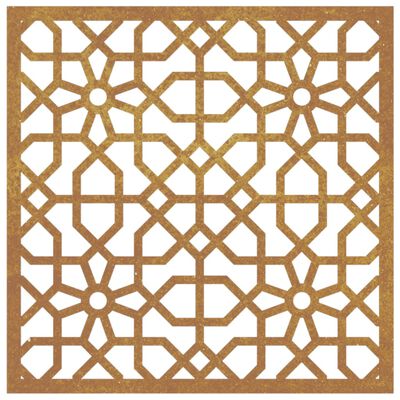 vidaXL Décoration murale jardin 55x55 cm acier corten design mauresque