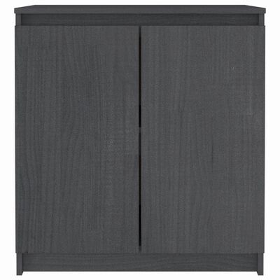 vidaXL Armoire latérale gris 60x36x65 cm bois de pin massif