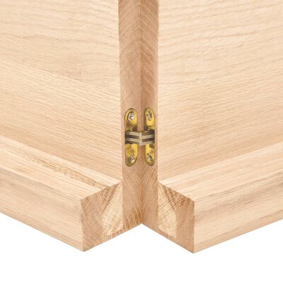 vidaXL Comptoir de salle de bain 200x50x(2-6)cm bois massif non traité