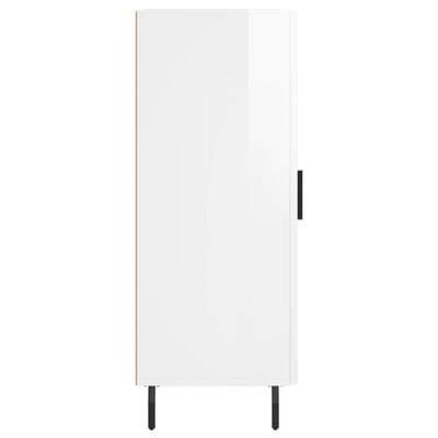 vidaXL Buffet Blanc brillant 34,5x34x90 cm Bois d'ingénierie