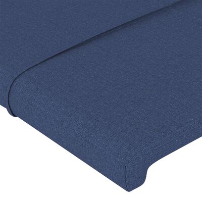 vidaXL Tête de lit à LED Bleu 180x5x118/128 cm Tissu