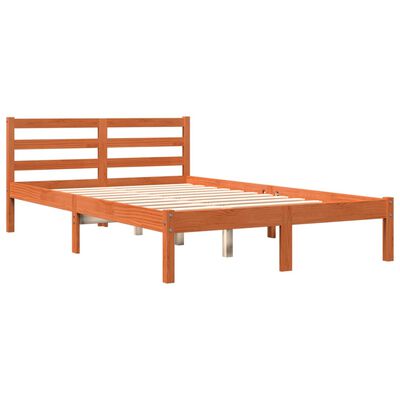 vidaXL Cadre de lit sans matelas cire marron 150x200cm bois pin massif