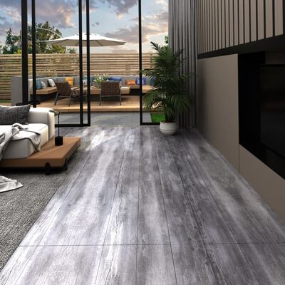 vidaXL Dalles de plancher PVC autoadhésif 5,21 m² 2 mm gris bois mat